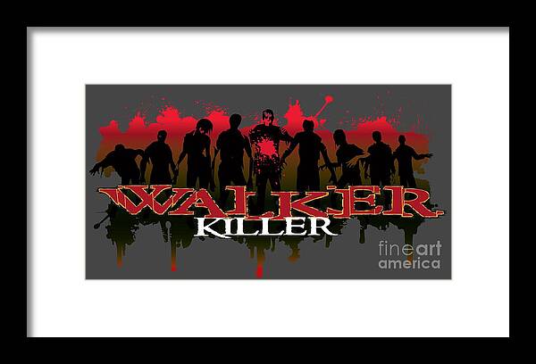 Zombies Framed Print featuring the painting Walker Killer by Robert Corsetti