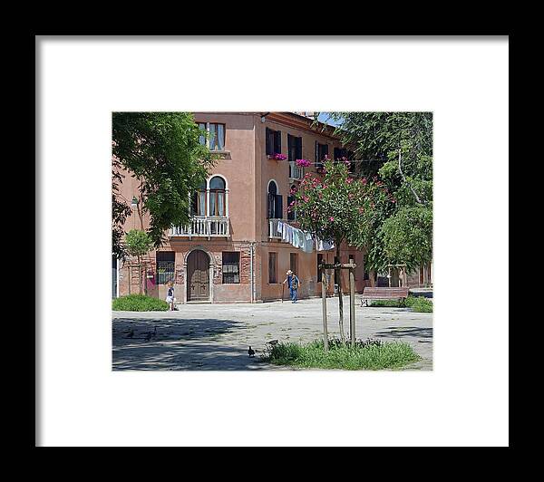 Murano Framed Print featuring the photograph Walking In A Quiet Neighborhood On Murano by Rick Rosenshein
