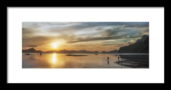 Asia Framed Print featuring the photograph Walking in the Sun by John Swartz