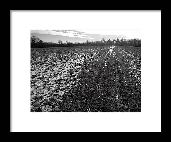  Framed Print featuring the photograph Walking in the Winter Field by Polly Castor