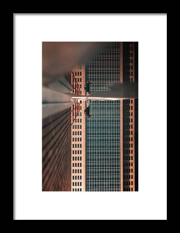 Walking Framed Print featuring the photograph Walking on Clouds by Peter Hull