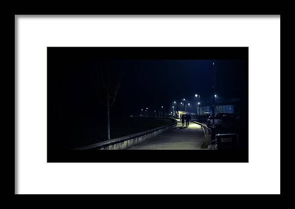 Candid Framed Print featuring the photograph Walking the dog - Howth, Ireland - Color street photography by Giuseppe Milo