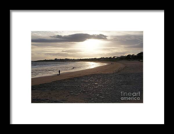 Elie And Earlsferry Framed Print featuring the photograph Walking Toward the Sunset by Elena Perelman