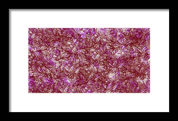 Digital Art Framed Print featuring the digital art Wall flower7 by Evelyn Patrick