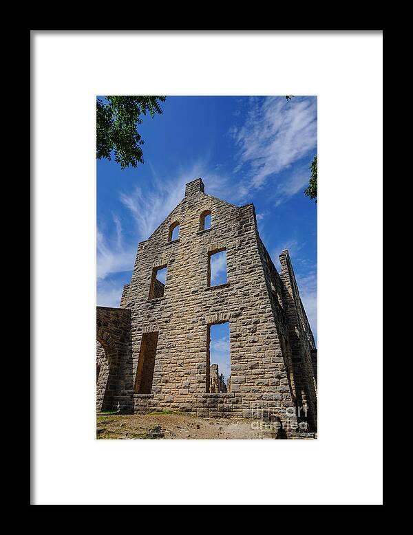 Ozarks Framed Print featuring the photograph Wall of Ha Ha Tonka Castle by Jennifer White