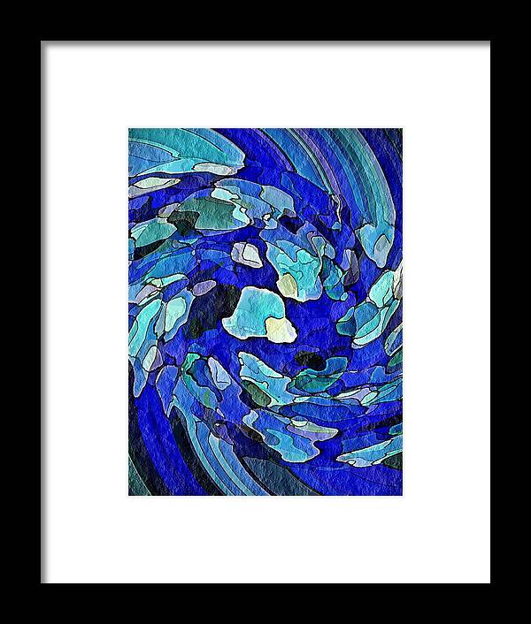 Wall Framed Print featuring the digital art Wall of Water by Terry Mulligan