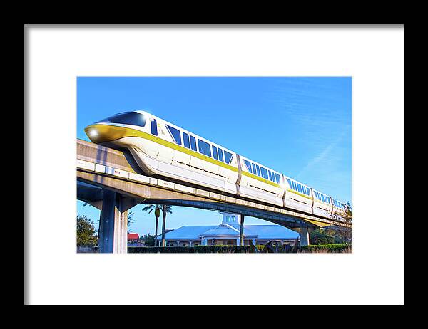 Magic Kingdom Framed Print featuring the photograph Walt Disney World Monorail by Mark Andrew Thomas