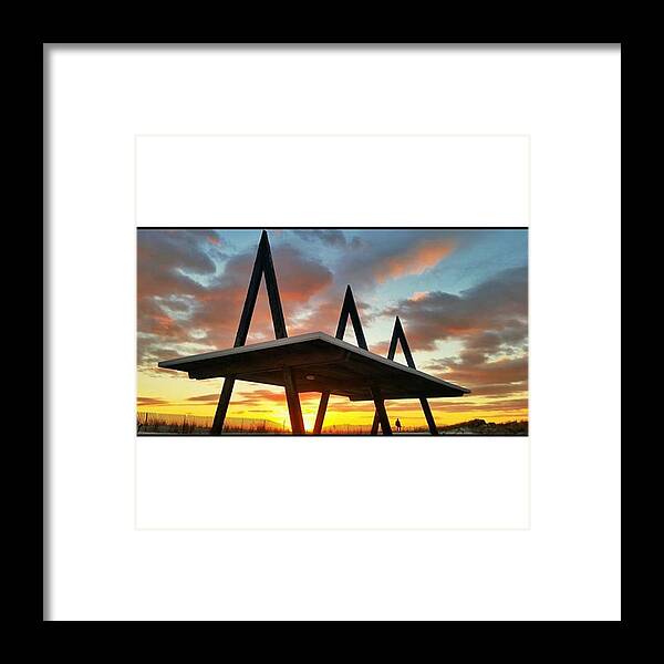 Sunsets Framed Print featuring the photograph Wandering The Dunes In Long Beach, Me by Visions Photography by LisaMarie