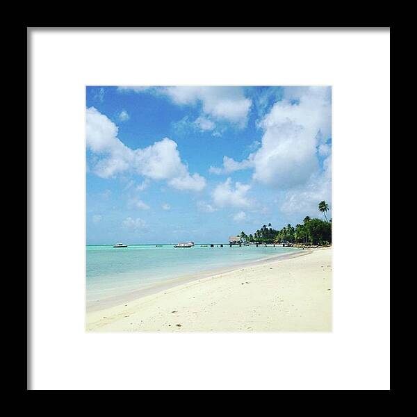 Travelphotography Framed Print featuring the photograph Want That Perfect Beach. #tobago Is The by Simon Burgess