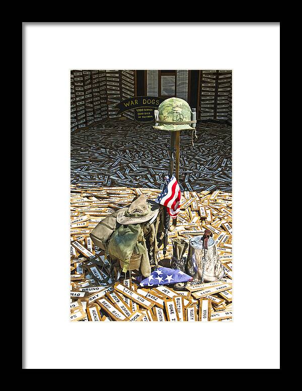 War Framed Print featuring the photograph War Dogs Sacrifice by Carolyn Marshall