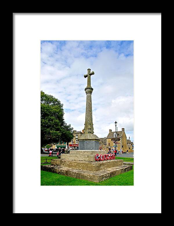 Europe Framed Print featuring the photograph War Memorial, Bourton-on-the-Water by Rod Johnson