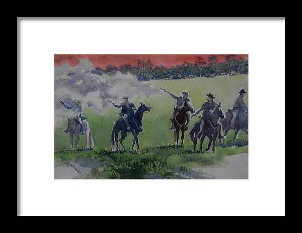 Civil War Framed Print featuring the painting War Sky by Martha Tisdale