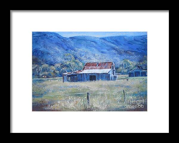 Warby Hut Framed Print featuring the painting Warby Hut by Ryn Shell