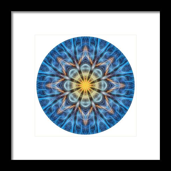 Mandala Framed Print featuring the digital art Warmth in the Cold Mandala by Beth Sawickie