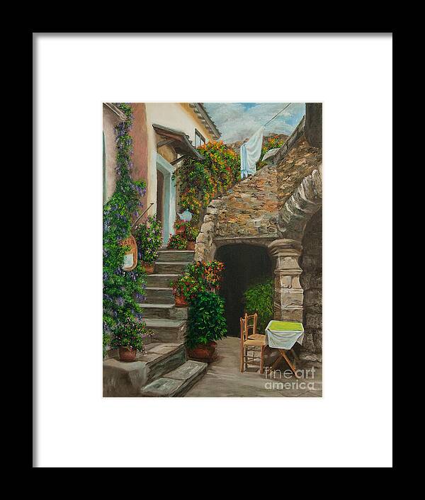 Italian Painting Framed Print featuring the painting Wash Day by Charlotte Blanchard