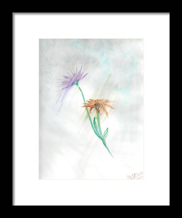 Flowers Framed Print featuring the painting Washing Away by Judy Hall-Folde
