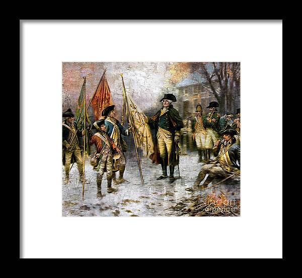 History Framed Print featuring the painting Washington After Battle of Trenton by Carlos Diaz
