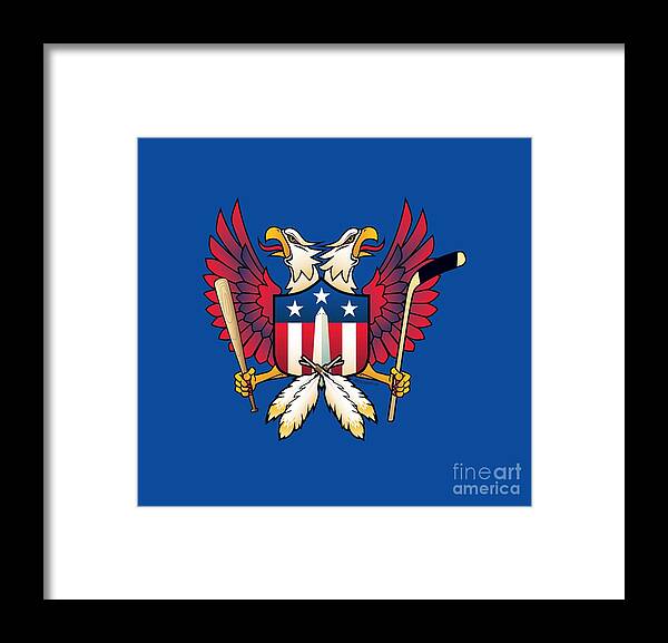 Washington Sports Fan Framed Print featuring the digital art Washington DC-Double Eagle Sports Fan Crest by Joe Barsin