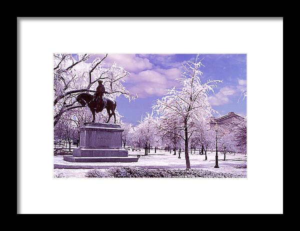 Landscape Framed Print featuring the photograph Washington Square Park by Steve Karol