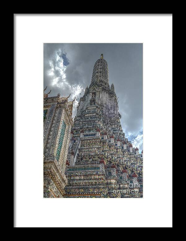 Michelle Meenawong Framed Print featuring the photograph Wat Arun by Michelle Meenawong