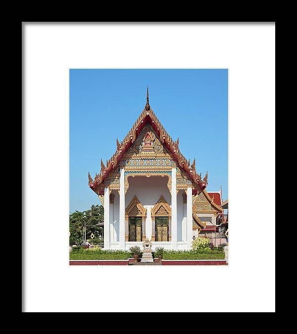 Scenic Framed Print featuring the photograph Wat Bangphratoonnok Phra Ubosot DTHB0556 by Gerry Gantt