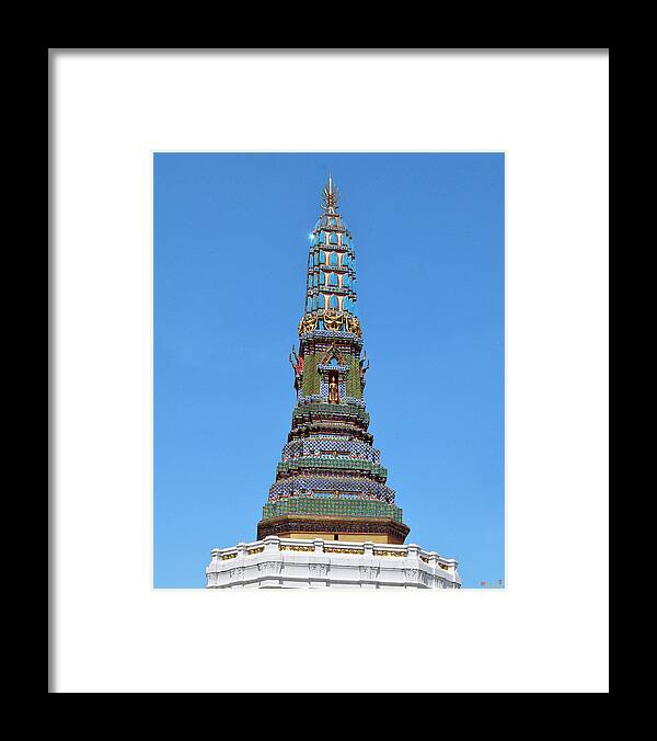 Scenic Framed Print featuring the photograph Wat Intharam Phra Prang West DTHB0907 by Gerry Gantt