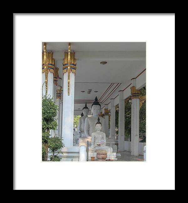 Temple Framed Print featuring the photograph Wat Nakon Sawan Phra Wihan Buddha Images DTHNS0014 by Gerry Gantt