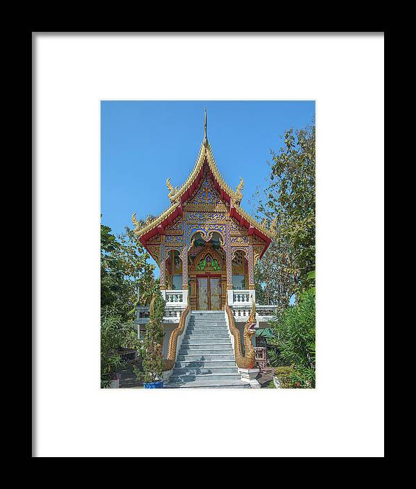 Scenic Framed Print featuring the photograph Wat Rong Sao Phra Ubosot DTHLU0164 by Gerry Gantt