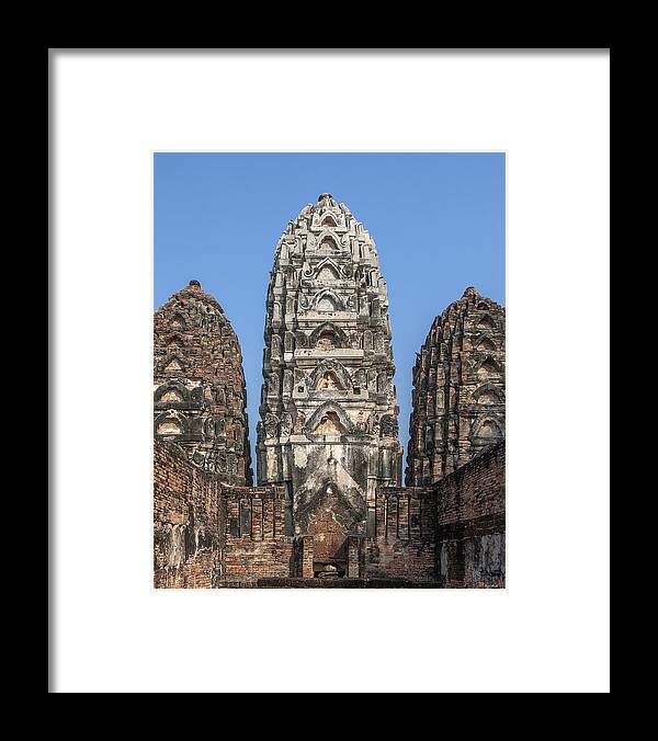 Temple Framed Print featuring the photograph Wat Si Sawai Center Prang DTHST0063 by Gerry Gantt