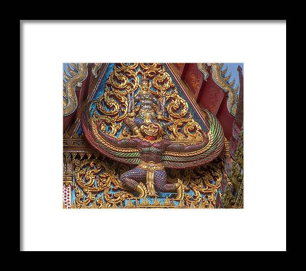 Temple Framed Print featuring the photograph Wat Subannimit Phra Ubosot Gable DTHCP0006 by Gerry Gantt