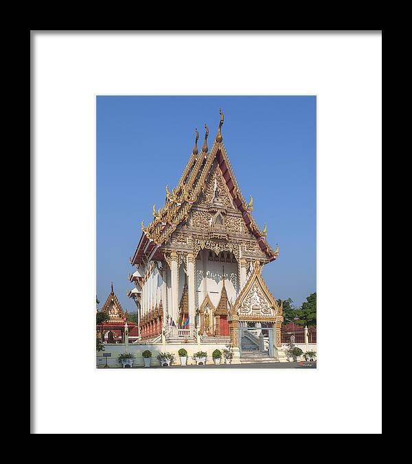 Temple Framed Print featuring the photograph Wat Woranat Bonphot Phra Ubosot DTHNS0017 by Gerry Gantt