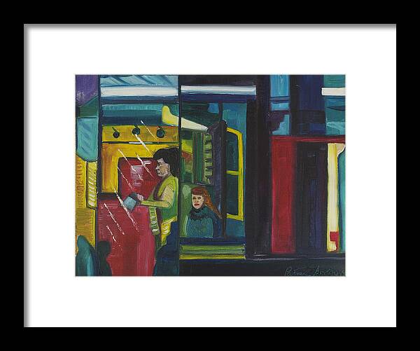 Abstract Framed Print featuring the painting Watch the Signs by Patricia Arroyo
