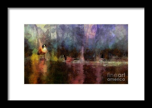 Geese Framed Print featuring the photograph Watching Over You by Claire Bull