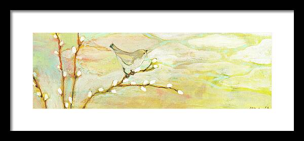 Bird Framed Print featuring the painting Watching the Clouds No 3 by Jennifer Lommers