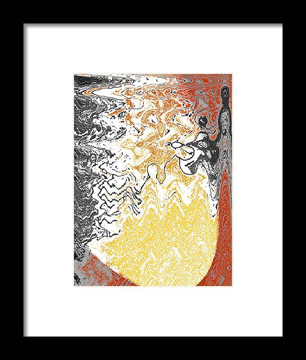Abstract Framed Print featuring the digital art Watching the New Year In by Lenore Senior