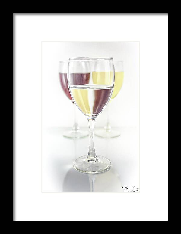 Framed Print featuring the photograph Water Into Wine - with logo by Melissa Lipton