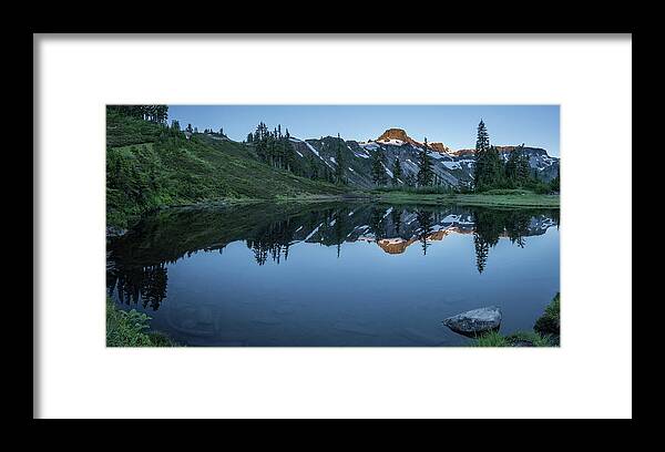 North Cascades National Park Framed Print featuring the photograph Water Like Mirror II by Jon Glaser