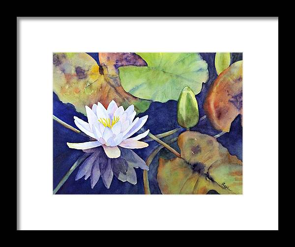 Water Lily Framed Print featuring the painting Water Lily by Beth Fontenot