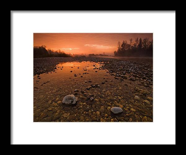 Landscape Framed Print featuring the photograph Water on Mars by Davorin Mance