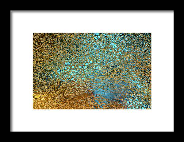 Oil Framed Print featuring the photograph Water Reef Abstract by Bruce Pritchett