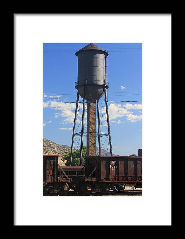 Trains Framed Print featuring the photograph Water Tower Nevada Northern by Douglas Miller