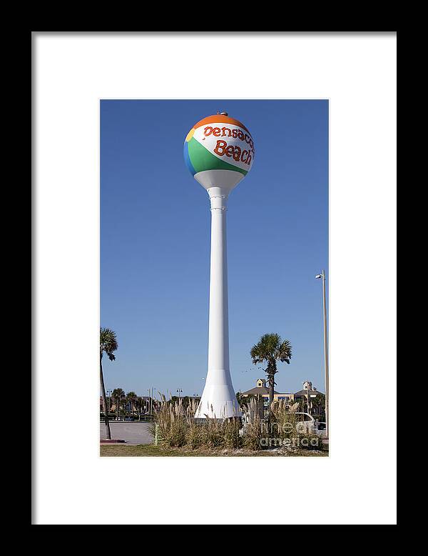 Florida Framed Print featuring the photograph Water Tower - Pensacola Beach Florida by Anthony Totah
