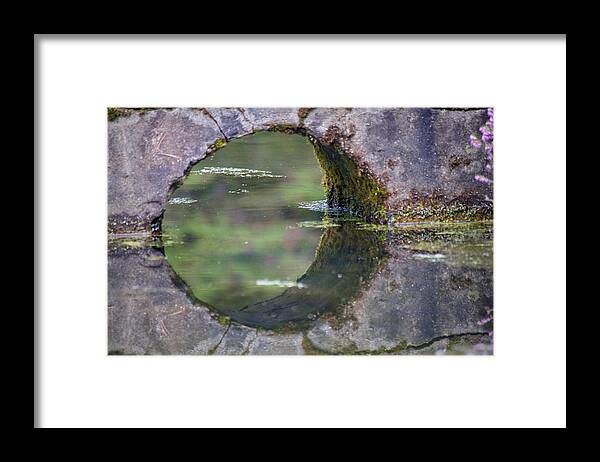 Abstract Framed Print featuring the photograph Water Under the Bridge by Emerita Wheeling