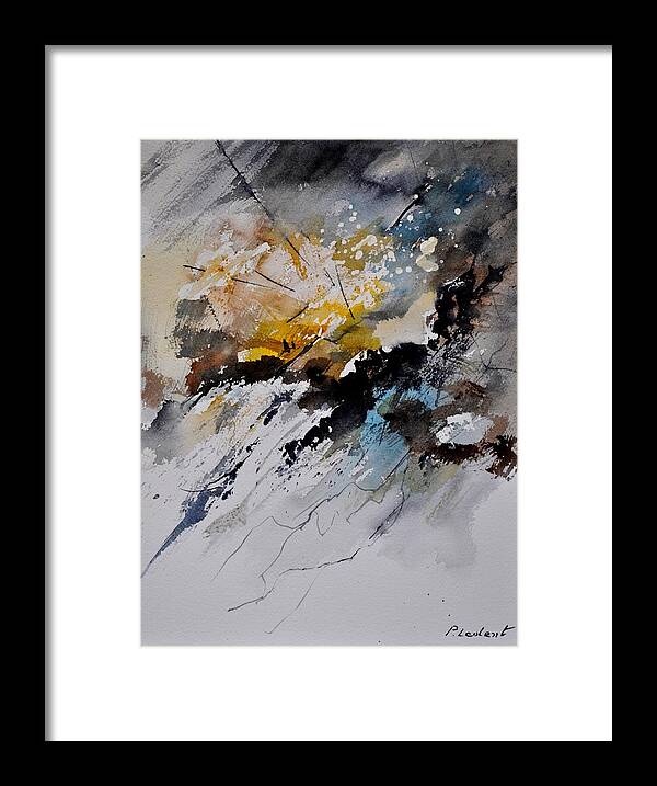Abstract Framed Print featuring the painting Watercolor 011130 by Pol Ledent