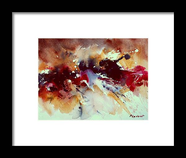 Abstract Framed Print featuring the painting Watercolor 301107 by Pol Ledent