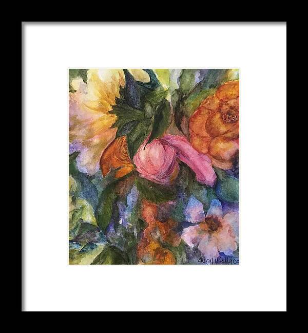 Floral Framed Print featuring the painting Watercolor by Cheryl Wallace