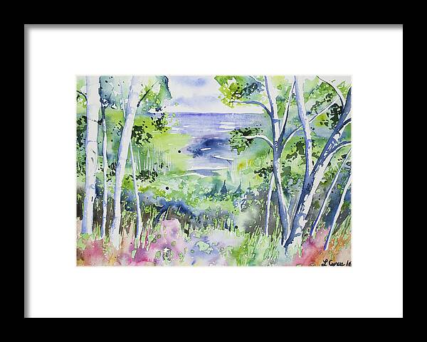 Lake Superior Framed Print featuring the painting Watercolor - Lake Superior Impression by Cascade Colors