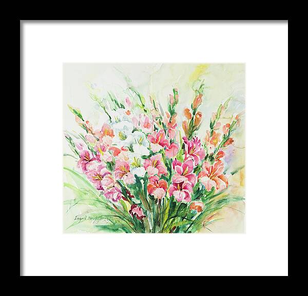 Flowers Framed Print featuring the painting Watercolor Series 144 by Ingrid Dohm