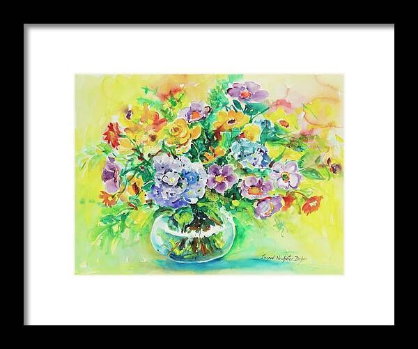 Flowers Framed Print featuring the painting Watercolor Series 163 by Ingrid Dohm