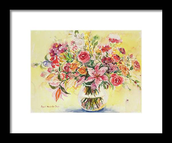 Flowers Framed Print featuring the painting Watercolor Series 164 by Ingrid Dohm